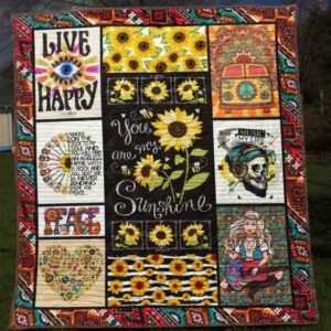 Hippie Quilt Blanket Ver 18  Quilt